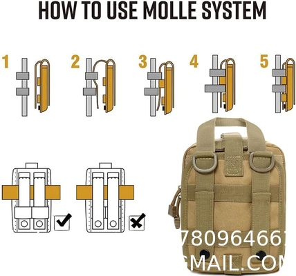 1000D Molle Ifak Pouch Rip Away, Tactical Tear Away Medical Pouch Empty, Military First Aid Pouch Bag Only for Camping