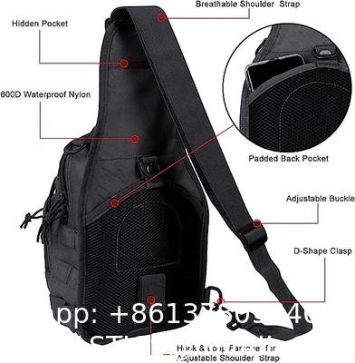 Tactical Shoulder Sling Bag Small Outdoor Chest Pack For Men Traveling, Trekking, Camping, Rover Sling Daypack