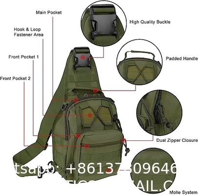 Tactical Shoulder Sling Bag Small Outdoor Chest Pack For Men Traveling, Trekking, Camping, Rover Sling Daypack