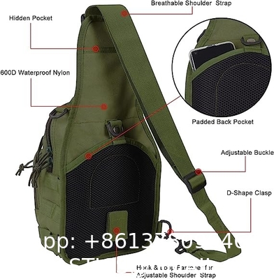Tactical Shoulder Sling Bag Small Outdoor Chest Pack For Men Traveling, Trekking, Camping, Rover Sling Daypack