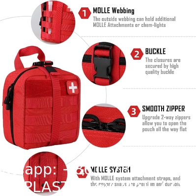 Tactical MOLLE Rip-Away EMT Medical First Aid IFAK Lifesaving Pouch,Outdoor Medical Package,Mountaineering/Climbing Resc