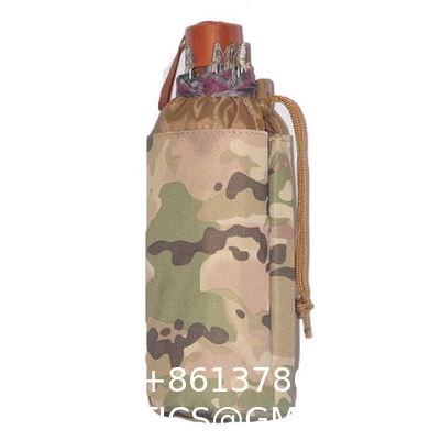 Sports Water Bottles Pouch Bag, Tactical Drawstring Molle Water Bottle Holder Portable Travel Tactical Hydration