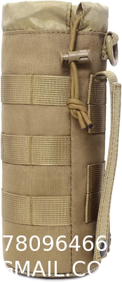 Sports Water Bottles Pouch Bag, Tactical Drawstring Molle Water Bottle Holder Portable Travel Tactical Hydration