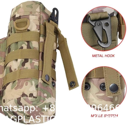 Tactical Molle Water Pouch, Tactical Bottle Holder Military Water Bottle Bag Hydration Carrier H20 Pouch Kettle Pouch