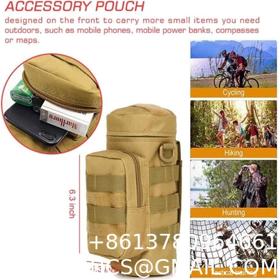 Tactical Molle Water Pouch, Tactical Bottle Holder Military Water Bottle Bag Hydration Carrier H20 Pouch Kettle Pouch