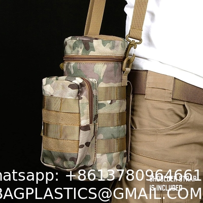 Tactical Molle Water Pouch, Tactical Bottle Holder Military Water Bottle Bag Hydration Carrier H20 Pouch Kettle Pouch