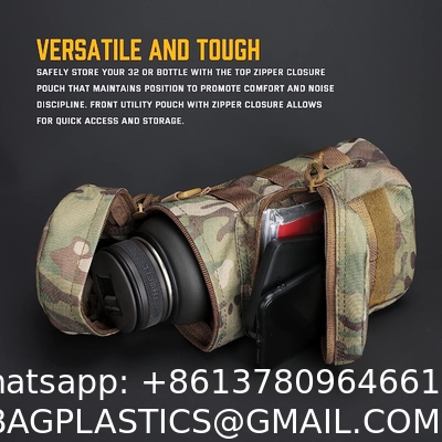 Tactical Molle Water Pouch, Tactical Bottle Holder Military Water Bottle Bag Hydration Carrier H20 Pouch Kettle Pouch