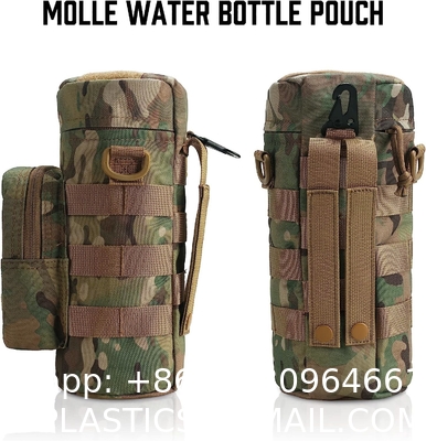 Tactical Molle Water Pouch, Tactical Bottle Holder Military Water Bottle Bag Hydration Carrier H20 Pouch Kettle Pouch