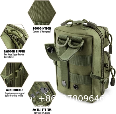 Tactical Molle Utility Pouch, EDC Tool Pouch Tactical Phone Pouches Mini Waist Pouches Medical EDC IFAK Pack Design