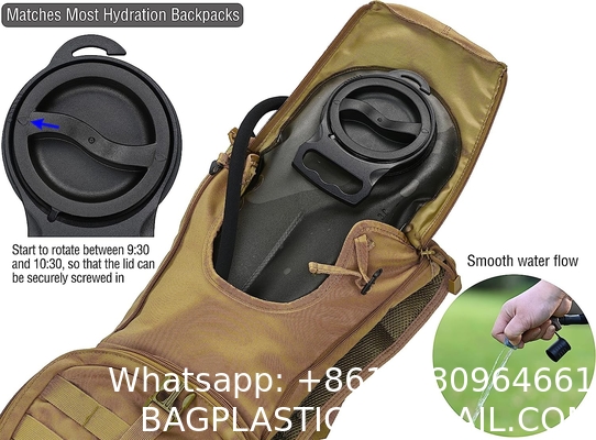 2L/2.5L/3L TPU Hydration Bladder, Tasteless BPA Free Water Reservoir Bag with Insulated Tube for Hydration Pack
