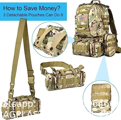 Hiking Waterproof Army Waist Rucksack, Military Pack Army Survival Combat Rucksack Backpack