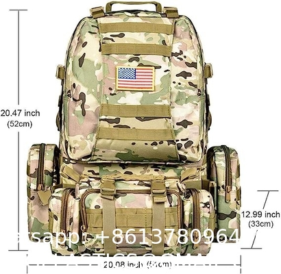 Hiking Waterproof Army Waist Rucksack, Military Pack Army Survival Combat Rucksack Backpack