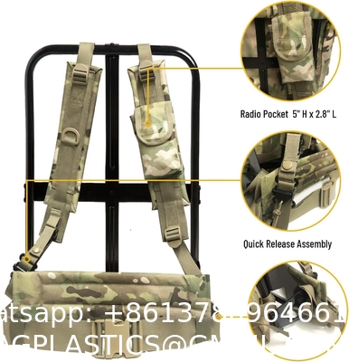 Hiking Waterproof Army Waist Rucksack, Military Pack Army Survival Combat Rucksack Backpack
