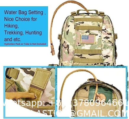 Hiking Waterproof Army Waist Rucksack, Military Pack Army Survival Combat Rucksack Backpack