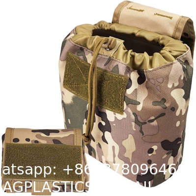 Molle Dump Pouch, Tactical Slingshot Ammo Pouch Foldable Mag Dump Pouch Magazine Utility Roll Up Wiast Bag Drawstring