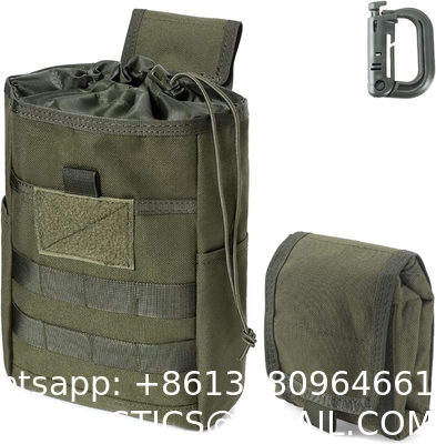 Molle Dump Pouch, Tactical Slingshot Ammo Pouch Foldable Mag Dump Pouch Magazine Utility Roll Up Wiast Bag Drawstring