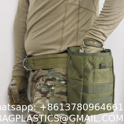 Molle Dump Pouch, Tactical Slingshot Ammo Pouch Foldable Mag Dump Pouch Magazine Utility Roll Up Wiast Bag Drawstring