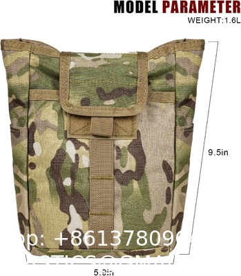 Molle Dump Pouch, Tactical Slingshot Ammo Pouch Foldable Mag Dump Pouch Magazine Utility Roll Up Wiast Bag Drawstring