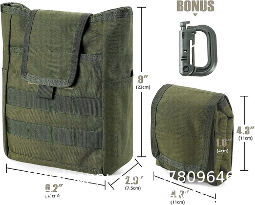 Molle Dump Pouch, Tactical Slingshot Ammo Pouch Foldable Mag Dump Pouch Magazine Utility Roll Up Wiast Bag Drawstring