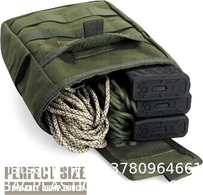 Molle Dump Pouch, Tactical Slingshot Ammo Pouch Foldable Mag Dump Pouch Magazine Utility Roll Up Wiast Bag Drawstring