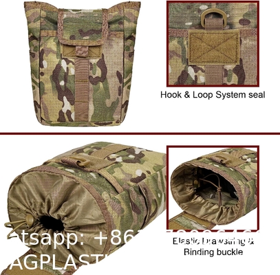 Molle Dump Pouch, Tactical Slingshot Ammo Pouch Foldable Mag Dump Pouch Magazine Utility Roll Up Wiast Bag Drawstring