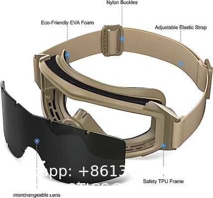 Tactical Airsoft Goggles Anti Fog Military Glasses, Ballistic Safety Goggles For Shooting Hunting