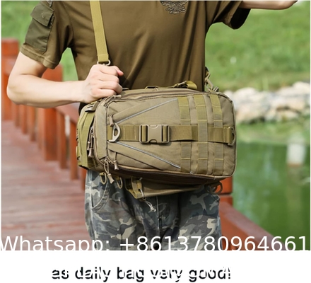 Fishing Tackle Box Storage Sling Bag Outdoor Shoulder Backpack Cross Body Sling Gear for Pond Hopper Hiking Hunting