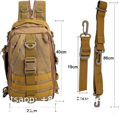Fishing Tackle Box Storage Sling Bag Outdoor Shoulder Backpack Cross Body Sling Gear for Pond Hopper Hiking Hunting