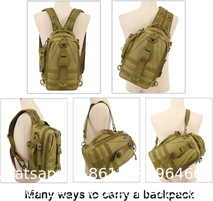 Fishing Tackle Box Storage Sling Bag Outdoor Shoulder Backpack Cross Body Sling Gear for Pond Hopper Hiking Hunting