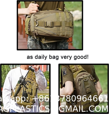 Fishing Tackle Box Storage Sling Bag Outdoor Shoulder Backpack Cross Body Sling Gear for Pond Hopper Hiking Hunting