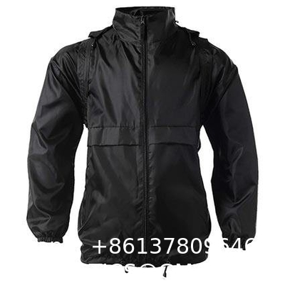 Rain Jacket Backpack Promotional 190t Polyester With Custom Logo Packable Jacket Backpack