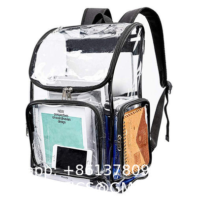 Transparent Clear Backpack See Through Security Clear Backpack Heavy Duty Backpack For Work