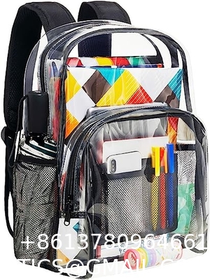 Transparent Clear Backpack See Through Security Clear Backpack Heavy Duty Backpack For Work