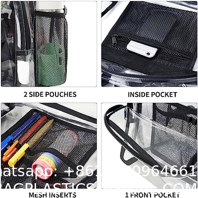 Transparent Clear Backpack See Through Security Clear Backpack Heavy Duty Backpack For Work