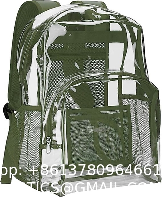 Transparent Clear Backpack See Through Security Clear Backpack Heavy Duty Backpack For Work