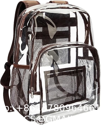 Transparent Clear Backpack See Through Security Clear Backpack Heavy Duty Backpack For Work