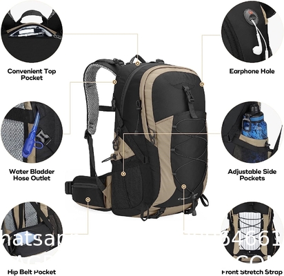 Hiking Backpack,Camping Backpack,50L Waterproof Hiking Daypack with Rain Cover,Lightweight Travel Backpack