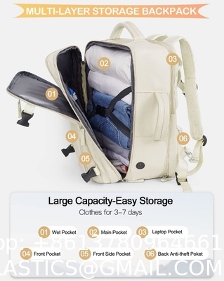 Travel Backpack Flight Airline Approved, Personal Item Bag For Women, Laptop Backpack, Waterproof Sports Casua