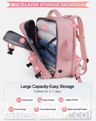 Travel Backpack Flight Airline Approved, Personal Item Bag For Women, Laptop Backpack, Waterproof Sports Casua