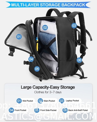 Travel Backpack Flight Airline Approved, Personal Item Bag For Women, Laptop Backpack, Waterproof Sports Casua