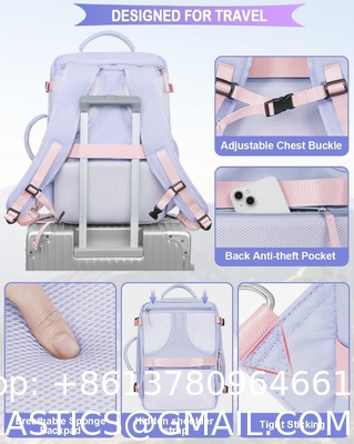 Travel Backpack Flight Airline Approved, Personal Item Bag For Women, Laptop Backpack, Waterproof Sports Casua