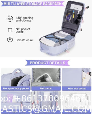 Travel Backpack Flight Airline Approved, Personal Item Bag For Women, Laptop Backpack, Waterproof Sports Casua