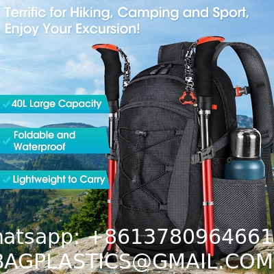 Hiking Backpack 40L Waterproof Camping Backpack Lightweight Packable Backpack for Women Men Outdoor Travel Daypack