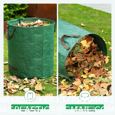 72 Gallons Garden Bag - Reuseable Heavy Duty Gardening Bags, Lawn Pool Garden Leaf Waste Bag