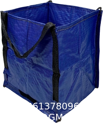 Heavy Duty Home and Yard Waste Bag Woven Polypropylene, Reusable Lawn and Leaf Garden Bag with Reinforced Carr