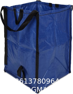 Heavy Duty Home and Yard Waste Bag Woven Polypropylene, Reusable Lawn and Leaf Garden Bag with Reinforced Carr