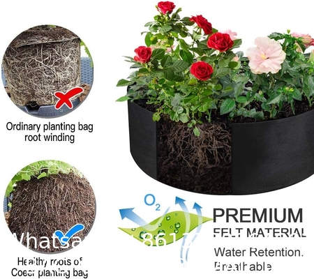 Garden Planter, Fabric Grow Beds Divided Grids, Planting Bags with Drainage Holes, PE Planter Pots for Tomatoes