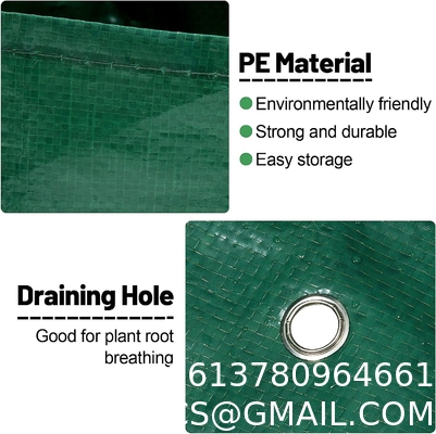 Garden Planter, Fabric Grow Beds Divided Grids, Planting Bags with Drainage Holes, PE Planter Pots for Tomatoes