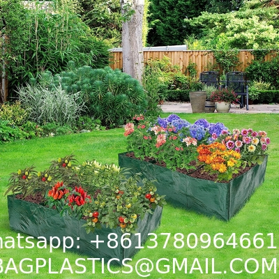 Garden Planter, Fabric Grow Beds Divided Grids, Planting Bags with Drainage Holes, PE Planter Pots for Tomatoes