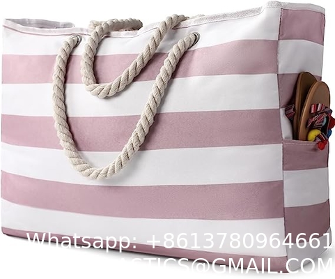 Beach Bag for Women - Large Beach Tote Bag, Waterproof Sandproof Beach Bag with Zipper, Large Swim Pool Beach Tote